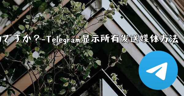 Telegram で送信したすべてのメディアを表示するにはどうすればよいですか？-Telegram显示所有发送媒体方法 - テレグラムユーザーガイドチュートリアル