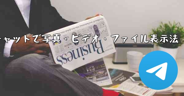 Telegram チャットで写真、ビデオ、ファイルのみを表示するにはどうすればよいですか？;Telegramチャットで写真・ビデオ・ファイル表示法 - テレグラムユーザーガイドチュートリアル