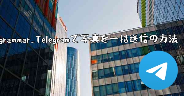 telegrammar_Telegramで写真を一括送信の方法 - テレグラムユーザーガイドチュートリアル