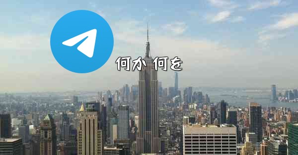 何か 何を - テレグラムユーザーガイドチュートリアル