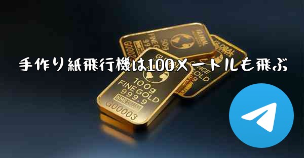 手作り紙飛行機は100メートルも飛ぶ - テレグラムユーザーガイドチュートリアル