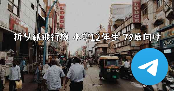 折り紙飛行機 小学12年生 78歳向け - テレグラムユーザーガイドチュートリアル