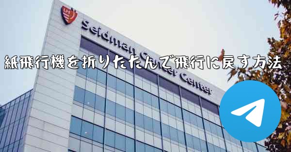 紙飛行機を折りたたんで飛行に戻す方法 - テレグラムユーザーガイドチュートリアル