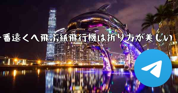 一番遠くへ飛ぶ紙飛行機は折り方が美しい - テレグラムユーザーガイドチュートリアル