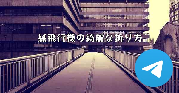 紙飛行機の綺麗な折り方 - テレグラムユーザーガイドチュートリアル