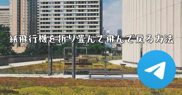 紙飛行機を折り畳んで飛んで戻る方法 - テレグラムユーザーガイドチュートリアル
