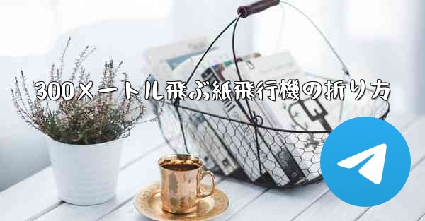 300メートル飛ぶ紙飛行機の折り方 - テレグラムユーザーガイドチュートリアル