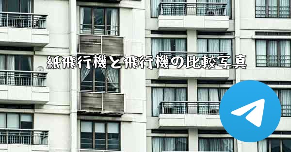 紙飛行機と飛行機の比較写真 - テレグラムユーザーガイドチュートリアル