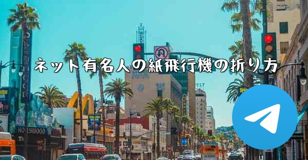 ネット有名人の紙飛行機の折り方 - テレグラムユーザーガイドチュートリアル
