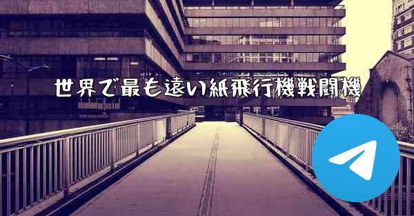 世界で最も遠い紙飛行機戦闘機 - テレグラムユーザーガイドチュートリアル