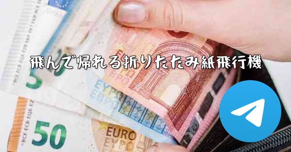飛んで帰れる折りたたみ紙飛行機 - テレグラムユーザーガイドチュートリアル