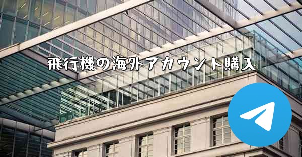 飛行機の海外アカウント購入 - テレグラムユーザーガイドチュートリアル