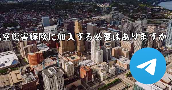 飛行機に乗るときに航空傷害保険に加入する必要はありますか - テレグラムユーザーガイドチュートリアル